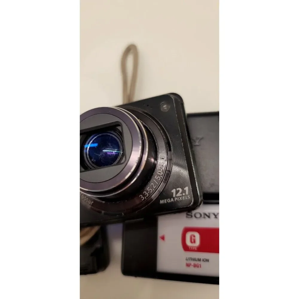 Sony Cyber-shot DSC-W290 Black 12.1MP CCD Digital Camera Battery Charger Y2K